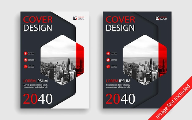 Corporate book cover city building background design template