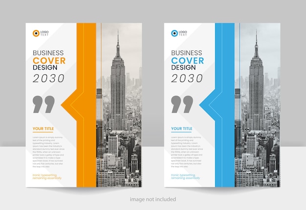 Corporate book cover and corporate brochure cover design template Premium Vector