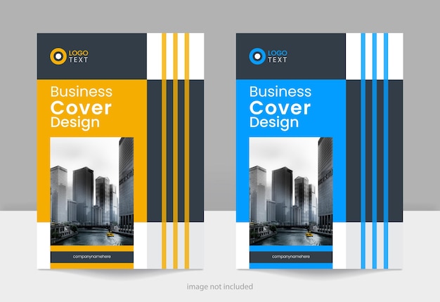 Corporate book cover and corporate brochure cover design template Premium Vector