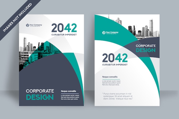 Corporate Book Cover Design Template in A4. 