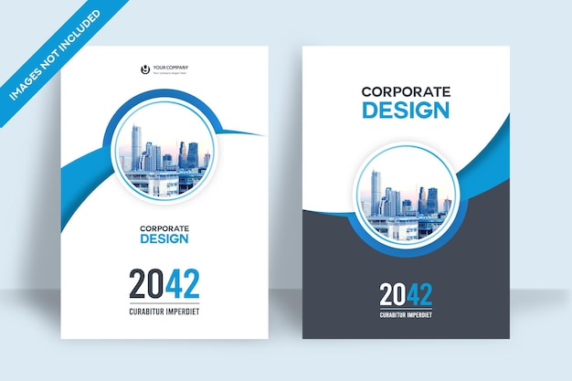 Corporate Book Cover Design Template in A4.