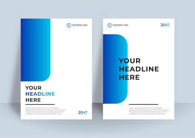 Corporate Book Cover Design Template in A4.