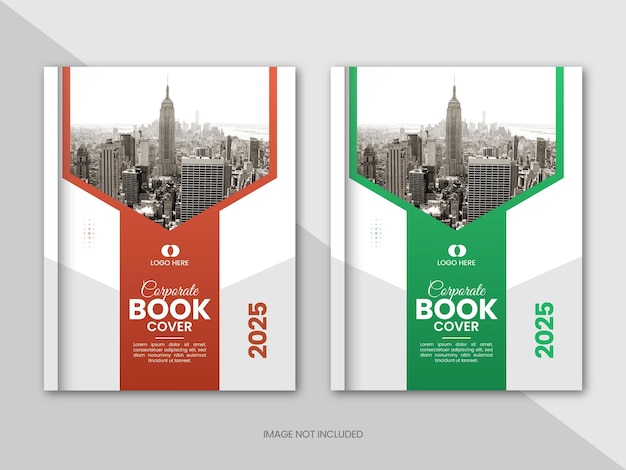 Corporate book cover design template ready for print