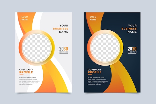 Corporate book cover design template 