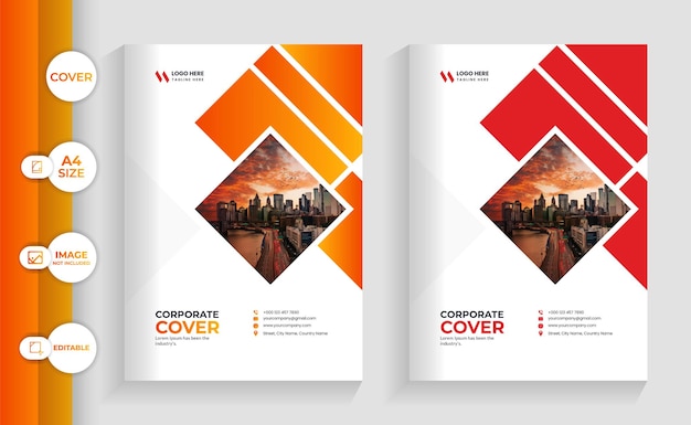 corporate book cover design template