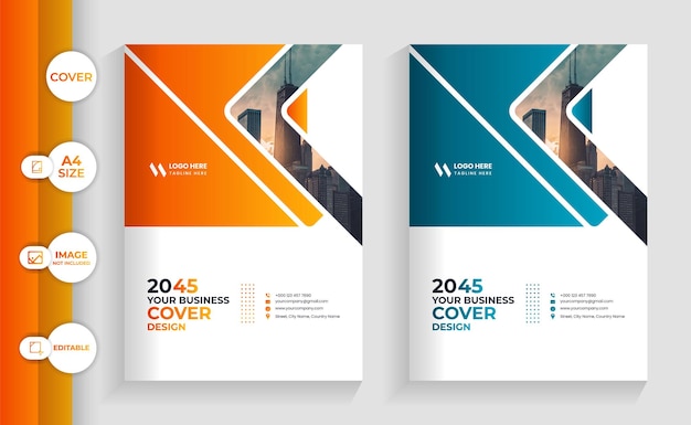 corporate book cover design template