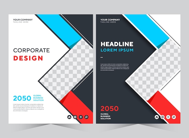 Corporate book cover design template