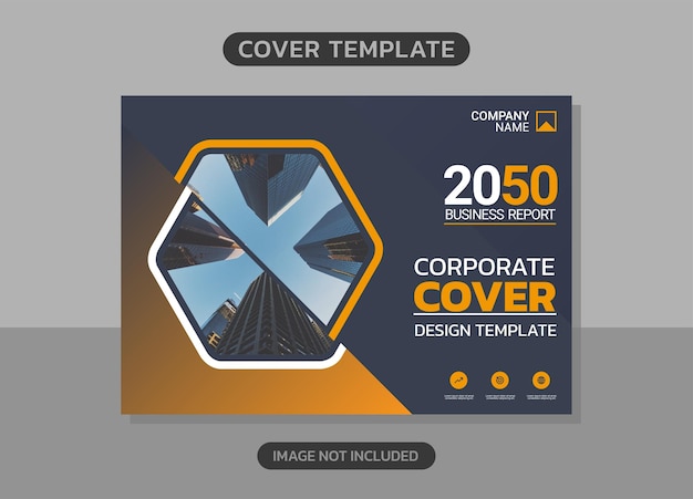 Corporate book cover horizontal design