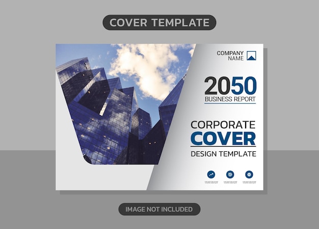 Corporate book cover horizontal design