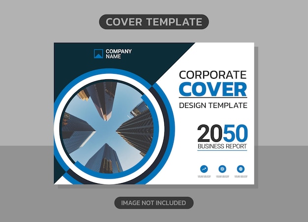 Corporate book cover horizontal design