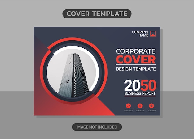 Corporate book cover horizontal design