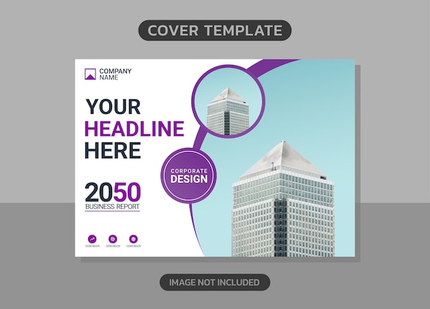 Corporate book cover horizontal design