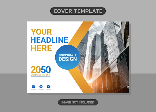 Corporate book cover horizontal design