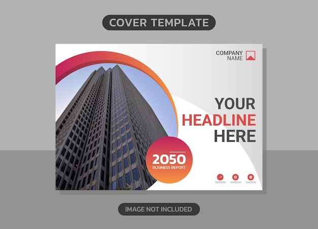 Corporate book cover horizontal design