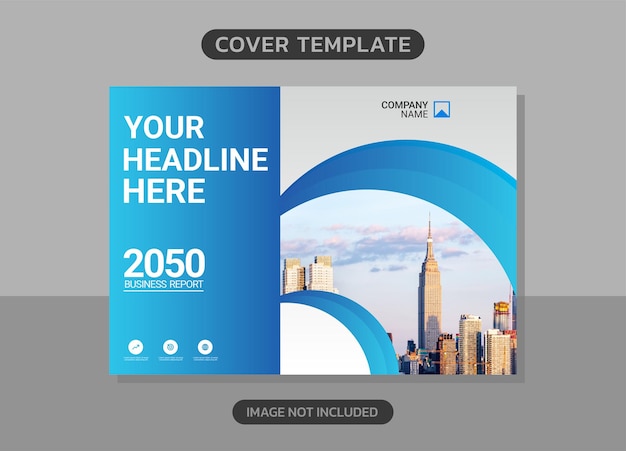 Corporate book cover horizontal design