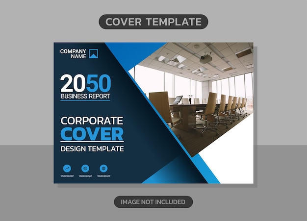 Corporate book cover horizontal design