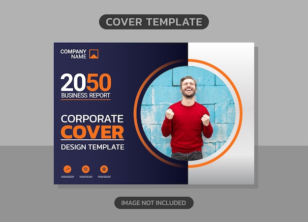 Corporate book cover horizontal design