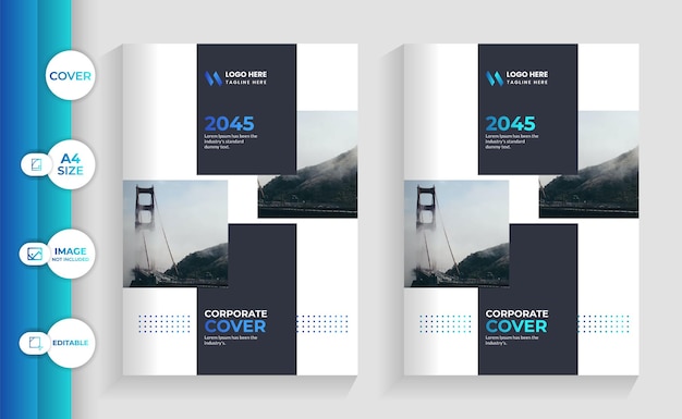 Corporate book cover template design