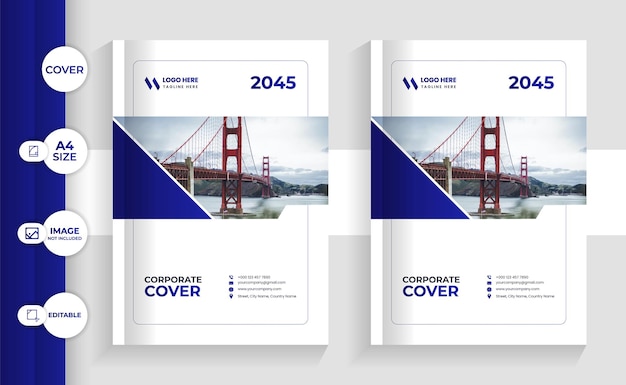 Corporate book cover template design