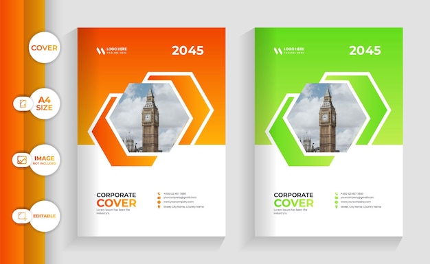 corporate book cover template