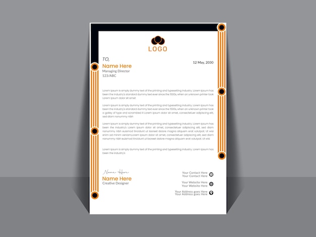 Corporate Branding Professional Letterhead Design