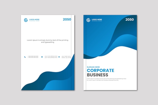 Corporate Brochure or booklet layout template annual report cover design