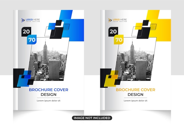 Corporate brochure cover design template set Vector