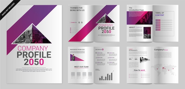 Vector corporate brochure cover page template