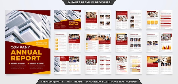 corporate brochure template with minimalist style