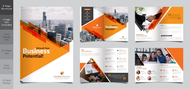 Corporate Business 8 page Brochure Template