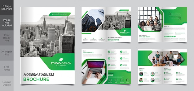 Corporate Business 8 page Brochure Template