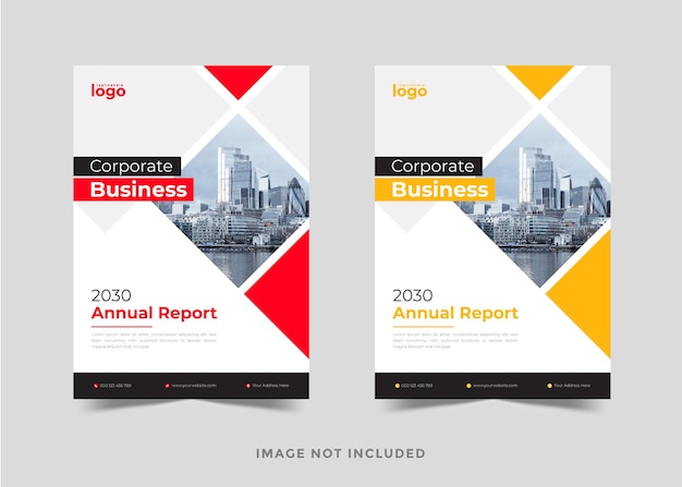 Corporate business annual report brochure design and book cover design template