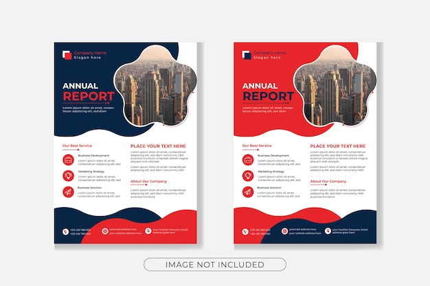 Corporate business annual report cover template