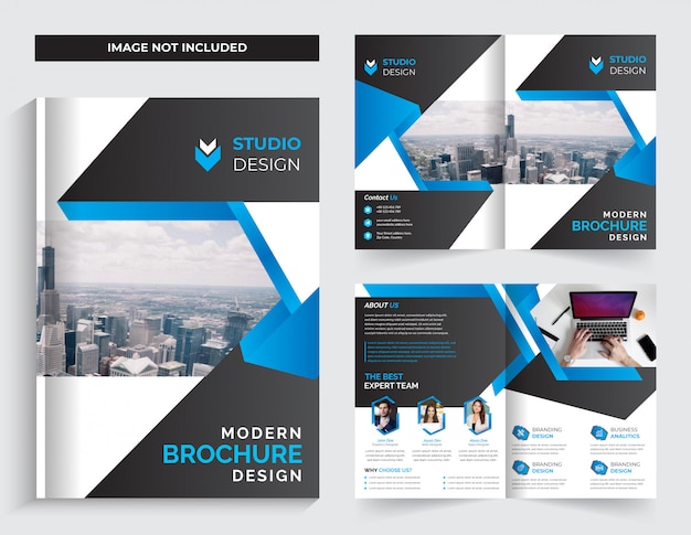 Corporate Business Bi-fold Brochure Template