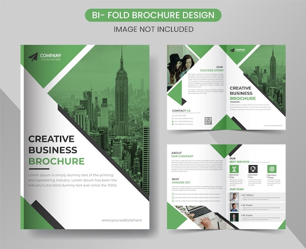 Corporate business bifold brochure design for your company