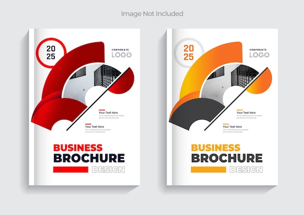 Corporate business book cover design template colorful and modern layout set