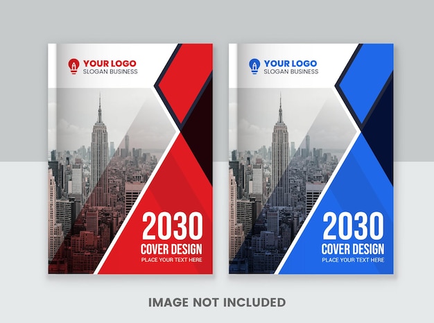 Corporate business book cover design template set Premium Vector