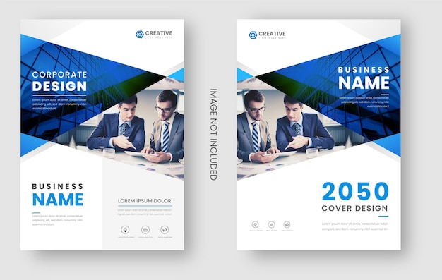 corporate business book cover and magazine or poster or flyer or brochure design template in a4