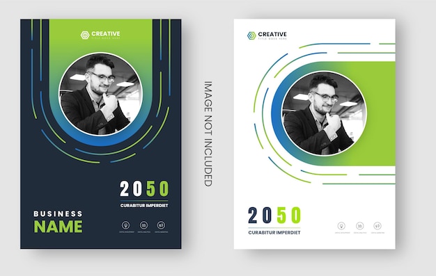 corporate business book cover and magazine or poster or flyer or brochure design template in a4