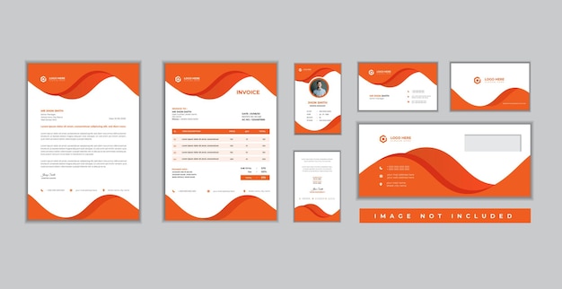 Corporate business or brand identity stationery design Template