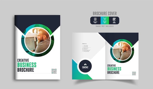 Corporate or Business brochure cover page design template layout theme