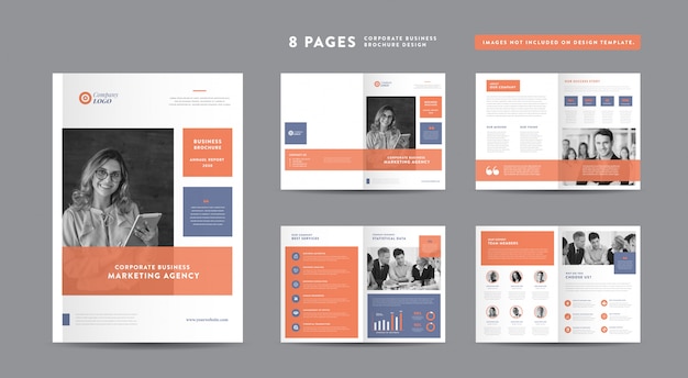 Corporate Business Brochure Design | Annual Report and Company Profile | Booklet and Catalog Design Template