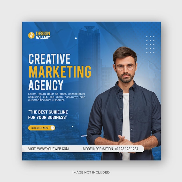 Corporate business business agency and modern creative social media post web business flyer template