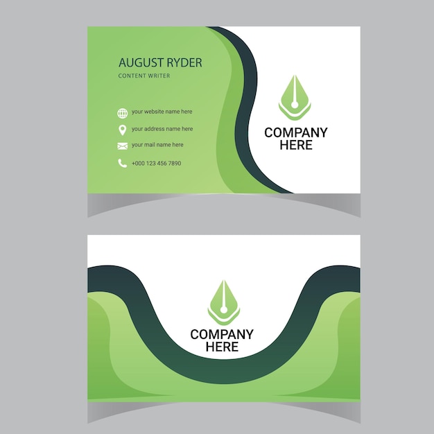 Corporate business card creative modern name card and business card