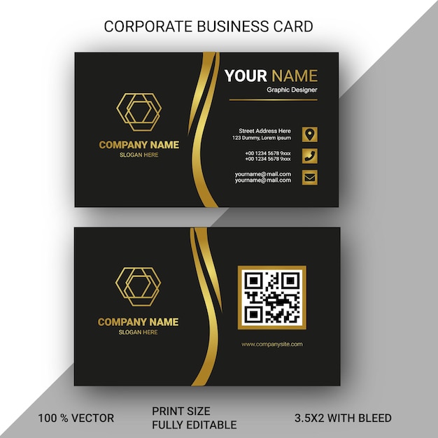 Corporate business card design for corporate or business uses even personal use