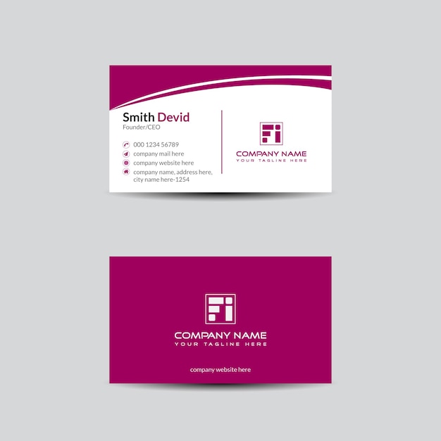 Corporate business card design with modern