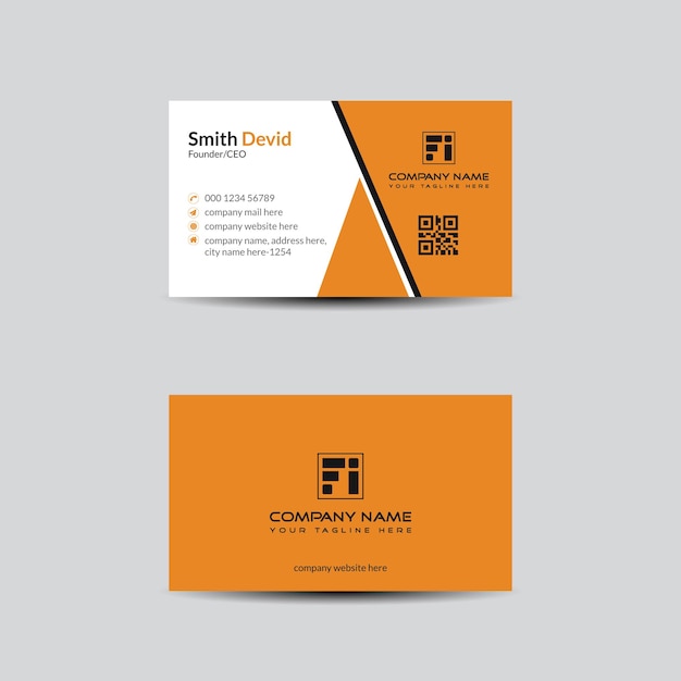 Corporate business card design with modern