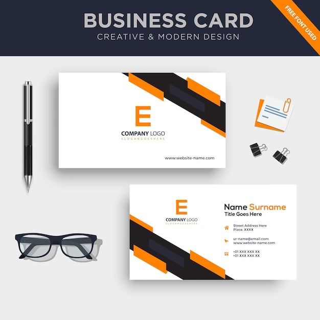 Vector corporate business card design