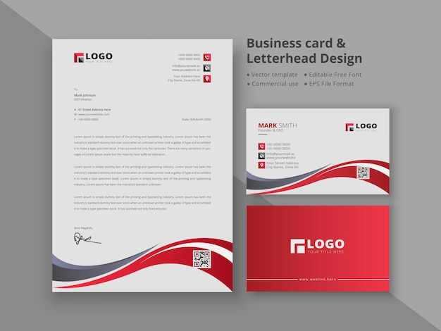 Corporate business card and letterhead