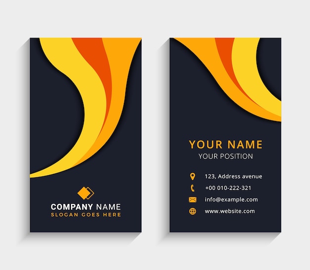 Corporate business card template design Vector Illustration